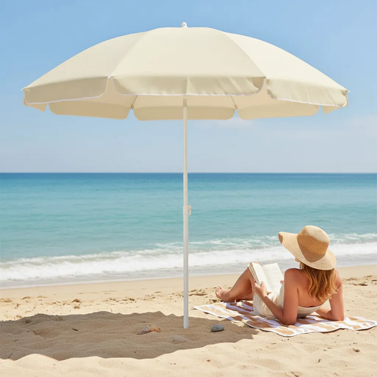 Sombrillas De Playa 2mt. Color Beige