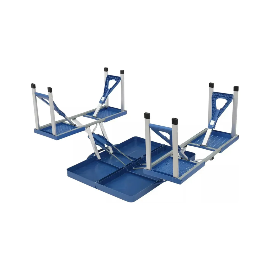 Mesa Plegable De Camping Patio Playa Con 4 Bancos 85x65cm