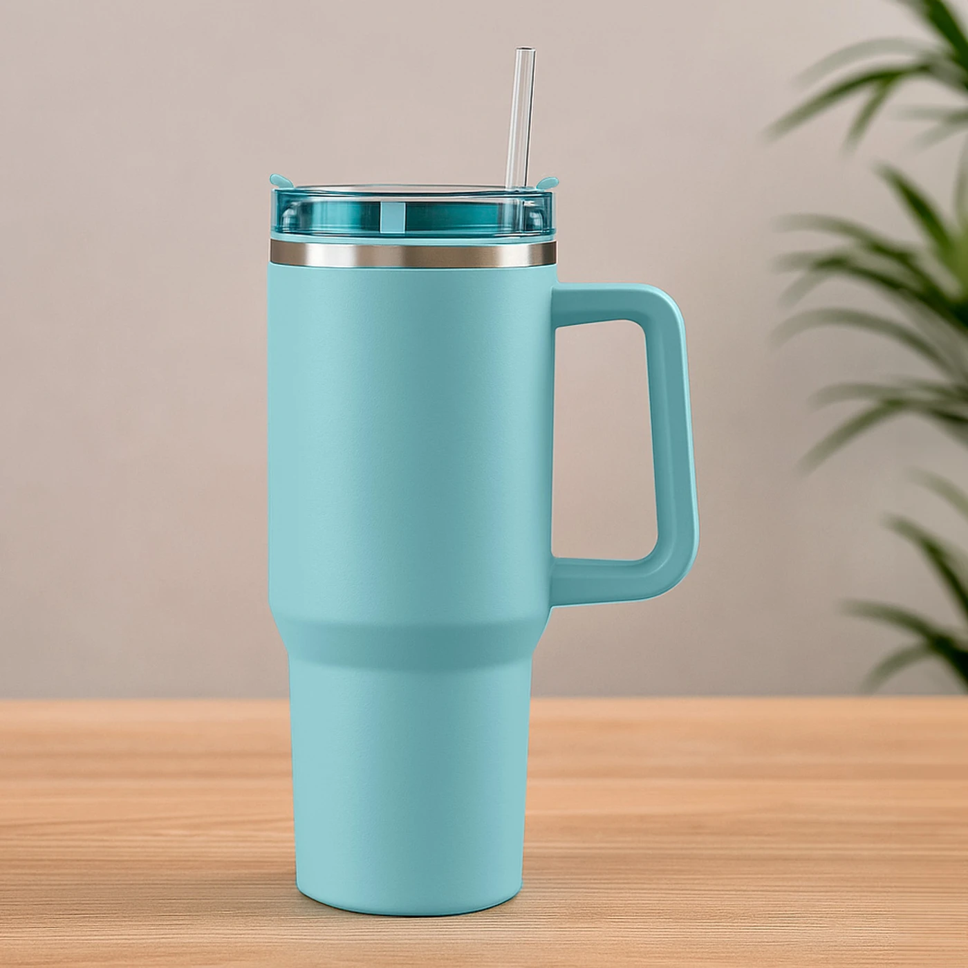 Vaso Térmico De 1200ml Con Acero Inoxidable - Celeste