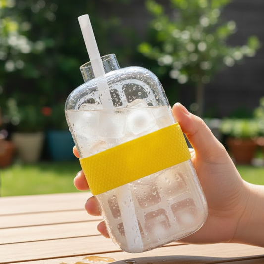 Botella con Hielera 800ml 2 en 1 Mantiene Bebidas Frías por Más Tiempo