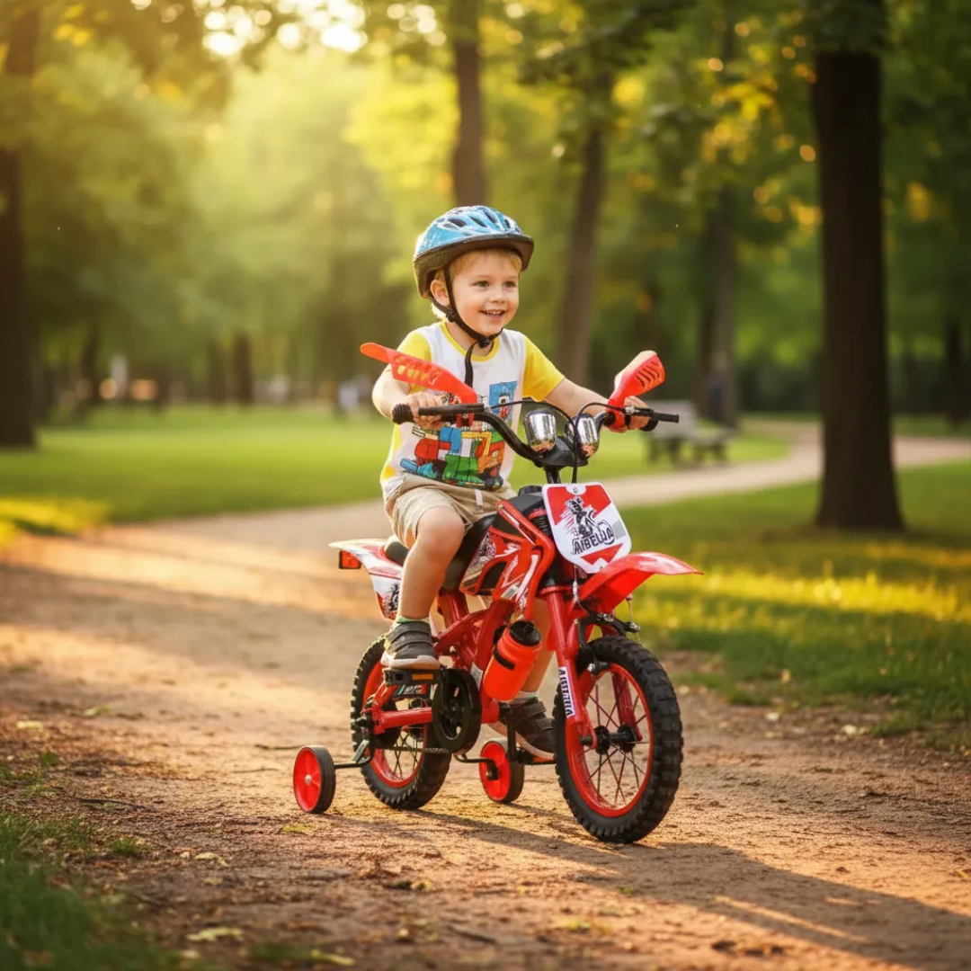 Bici Moto Para Niños Rodado 16 Con/sin Rueditas + Caramañola
