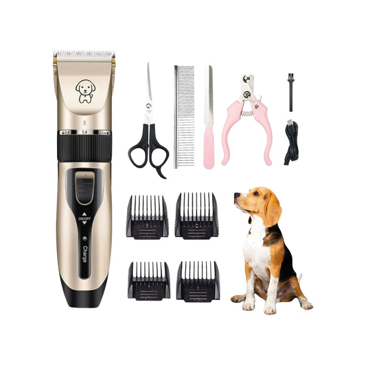 Maquina Corta Pelo Inalambrica Mascotas + Kit De Accesorios
