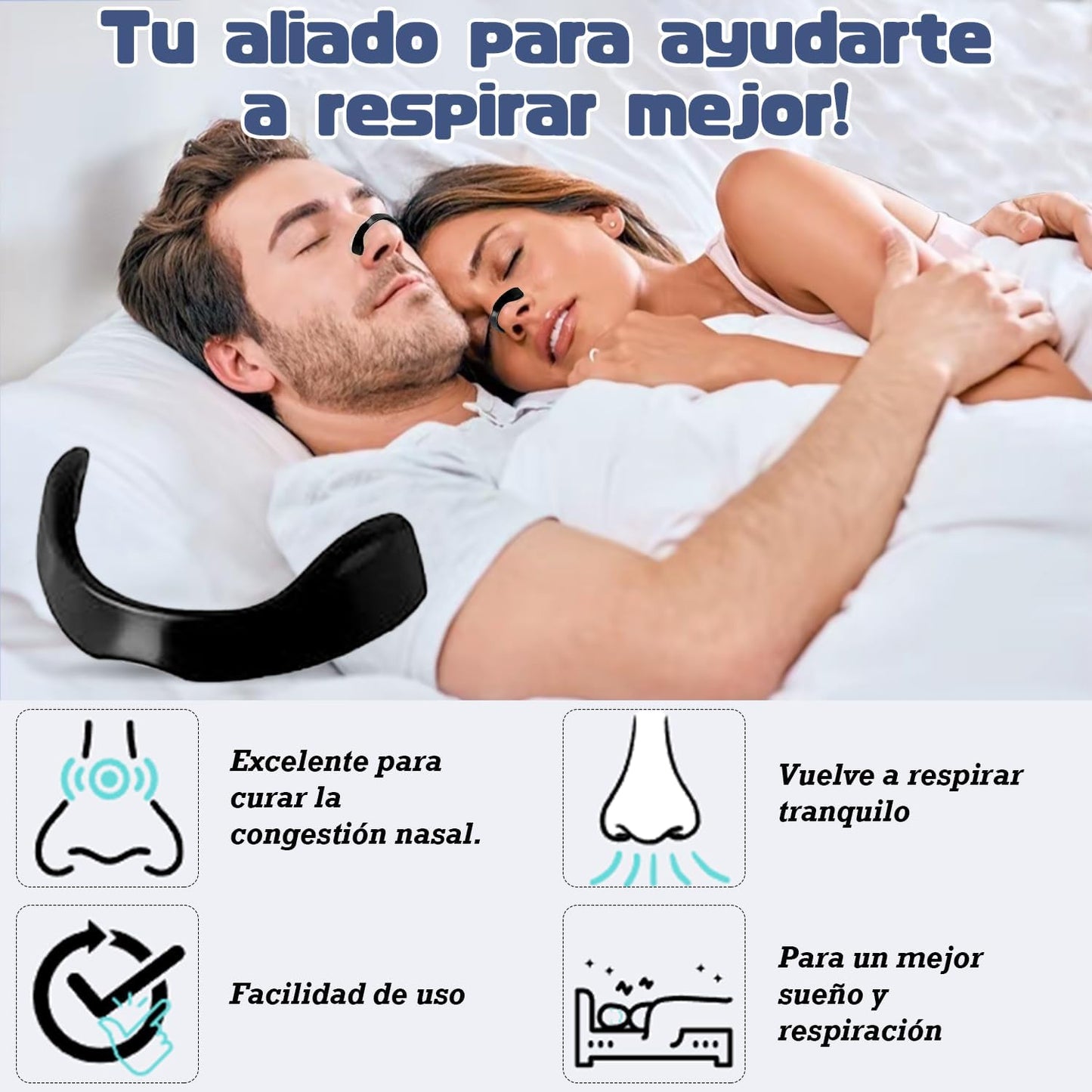 Kit dilatador respiratorio nasal - Anti-ronquido.