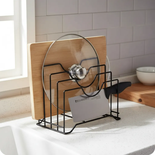 Soporte Tablas Ollas Separador Metal Tapas Organizador