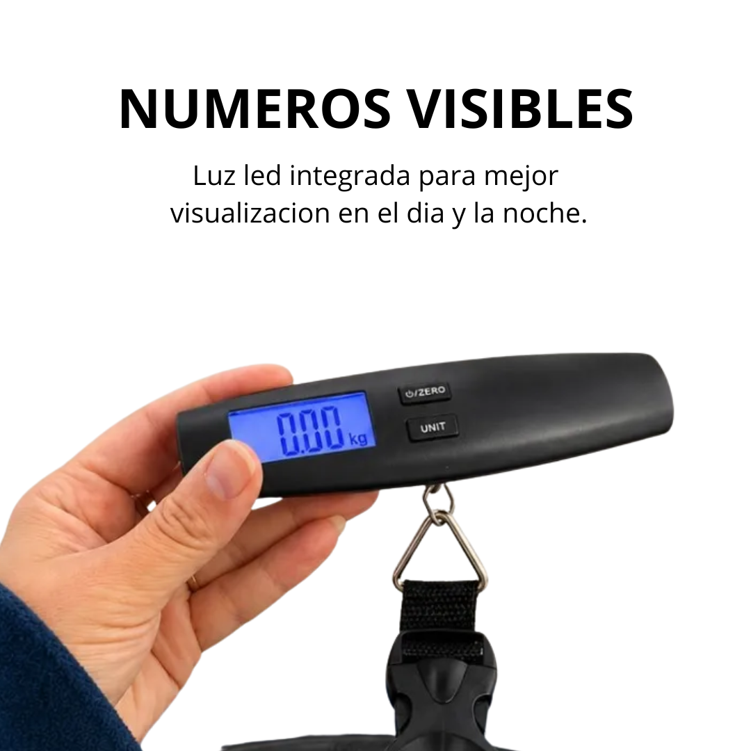 Balanza Para Equipaje Digital Portátil 50kg Con Función Tara