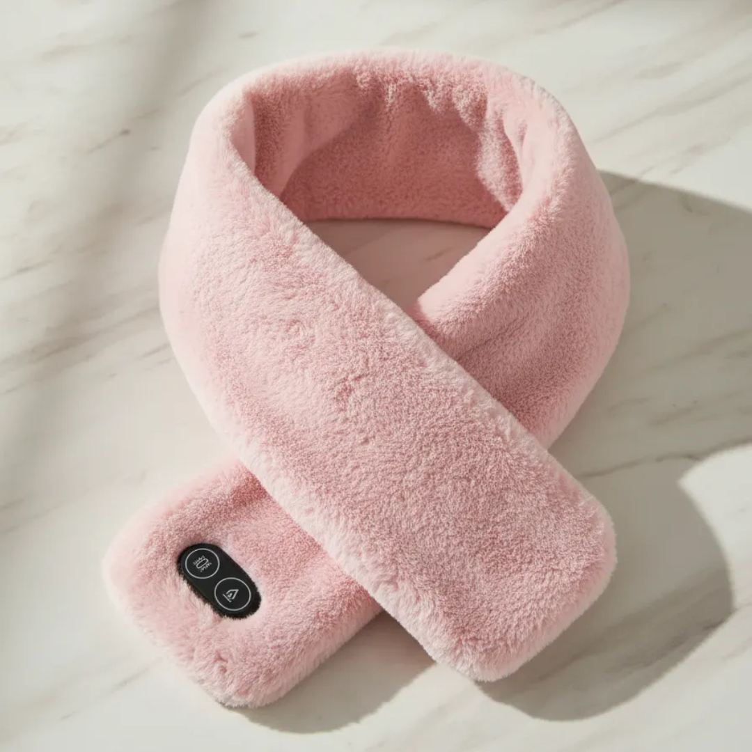 Bufanda Masajeadora Con Calor Usb Rosa