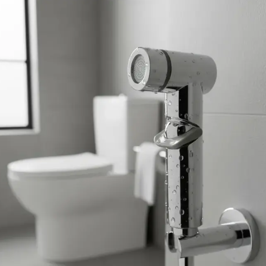 Ducha Higiénica Manual con Manguera Extensible y Soporte