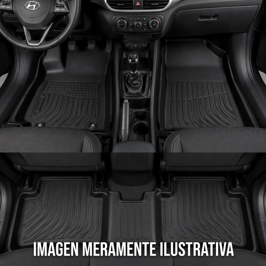 Alfombra Bandeja Hyundai Hb20 Juego 3 Piezas Premium