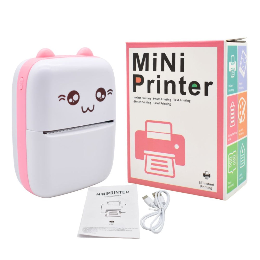 Mini impresora térmica bluetooth + Rollo de papel