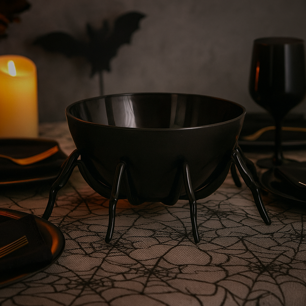 Recipiente para Halloween con forma de araña