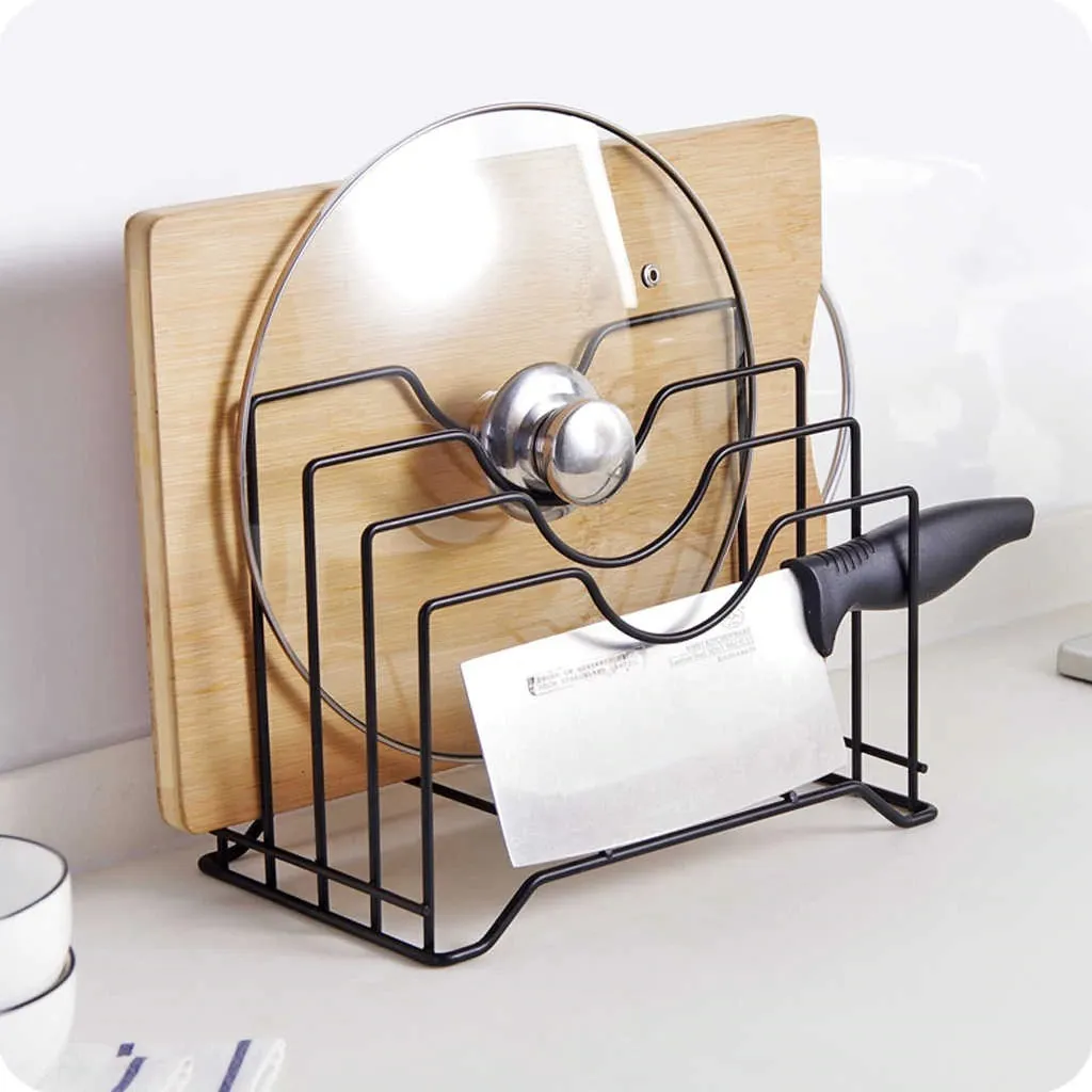 Soporte Tablas Ollas Separador Metal Tapas Organizador