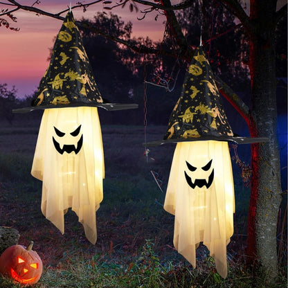 Adorno de Halloween sombrero con luces