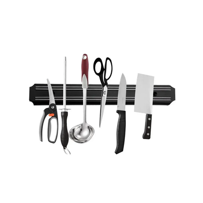 Soporte De Cuchillos Magnético De Pared Barra 38cm Negro
