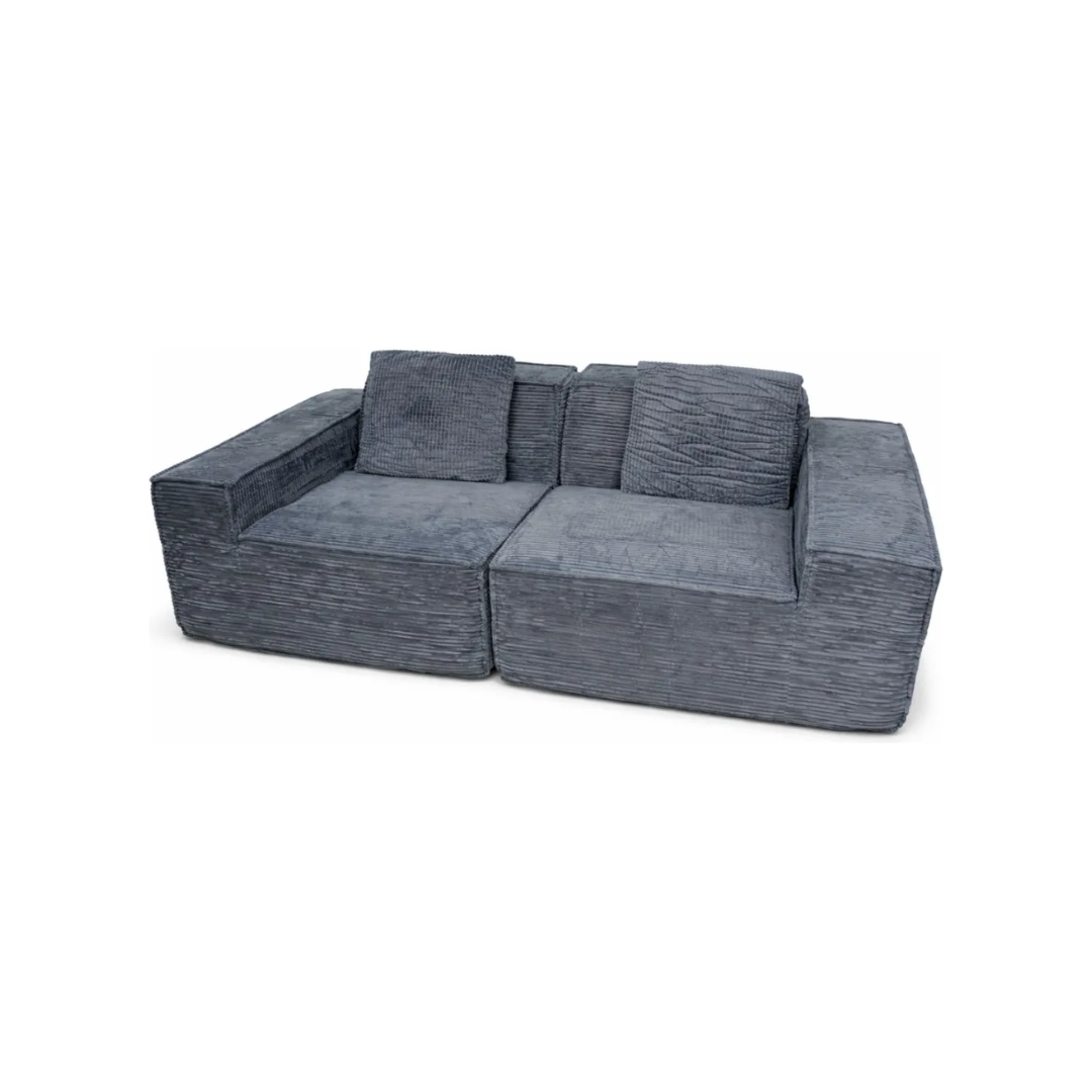 Sofá 2 Cuerpos De Espuma Comprimida Sillón Con Almohadones