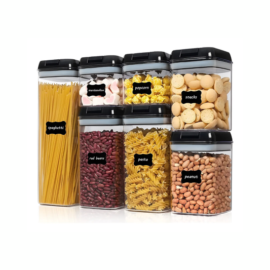 Set x7 Contenedores Herméticos Transparentes Premium para Alimentos