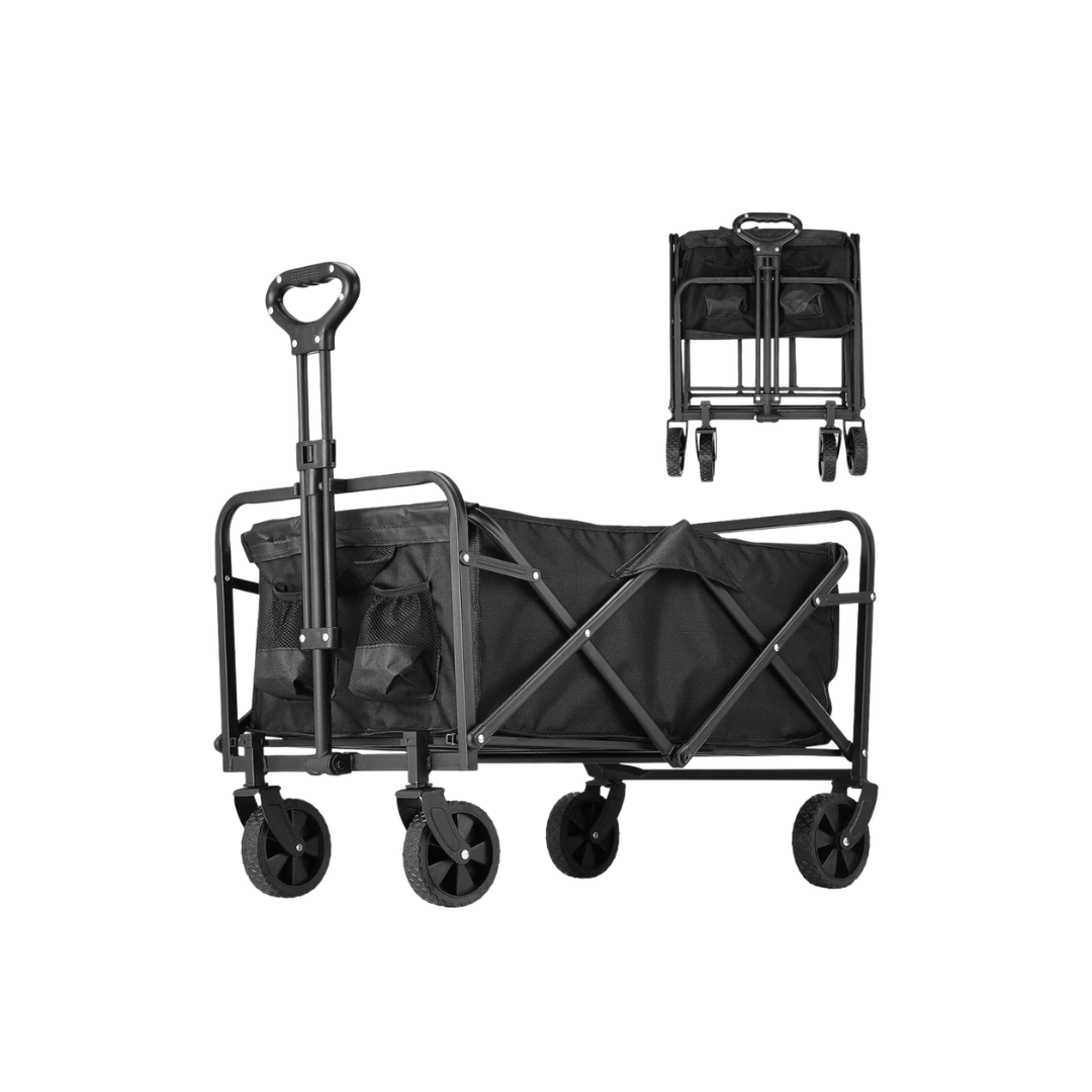 Carro Plegable Multiuso Playa Jardin Camping 4 Ruedas Grandes