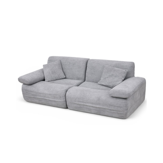 Sofá 2 Cuerpos Moderno Espuma Comprimida Sillón Almohadones