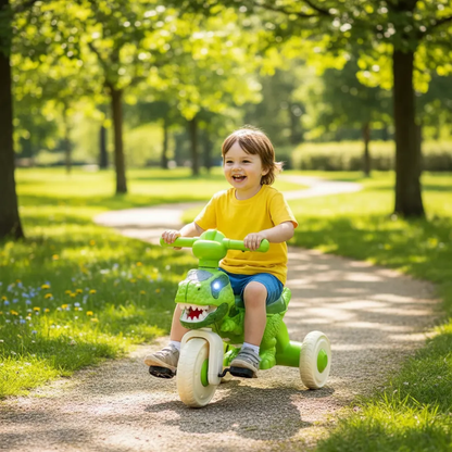 Buggy Triciclo Dinosaurio Para Niños Con Luces Y Sonido