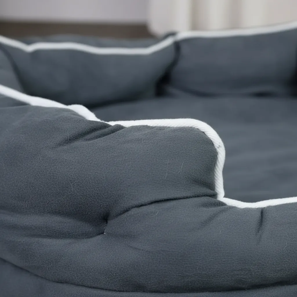 Cama Colchon Gris Cucha Para Mascotas Antideslizante