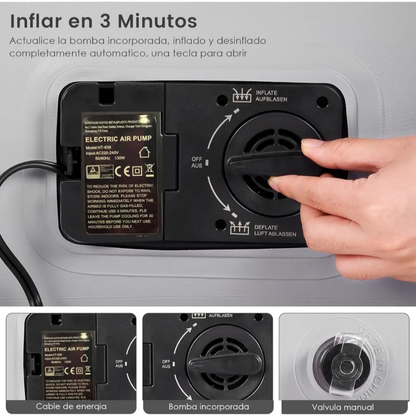 Colchón Inflable Con Bomba De Aire Eléctrica Alta Potencia