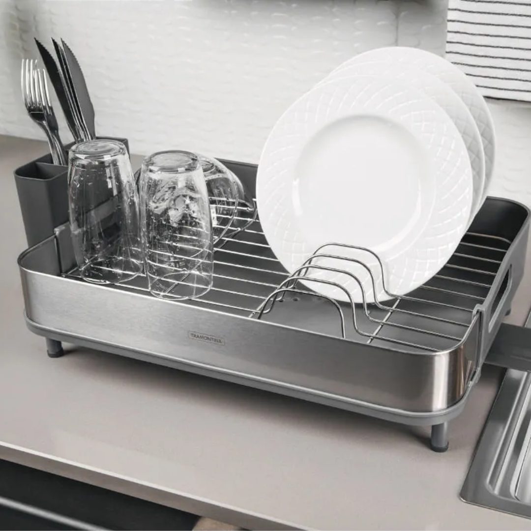 Escurridor De Acero 10 Platos Tramontina