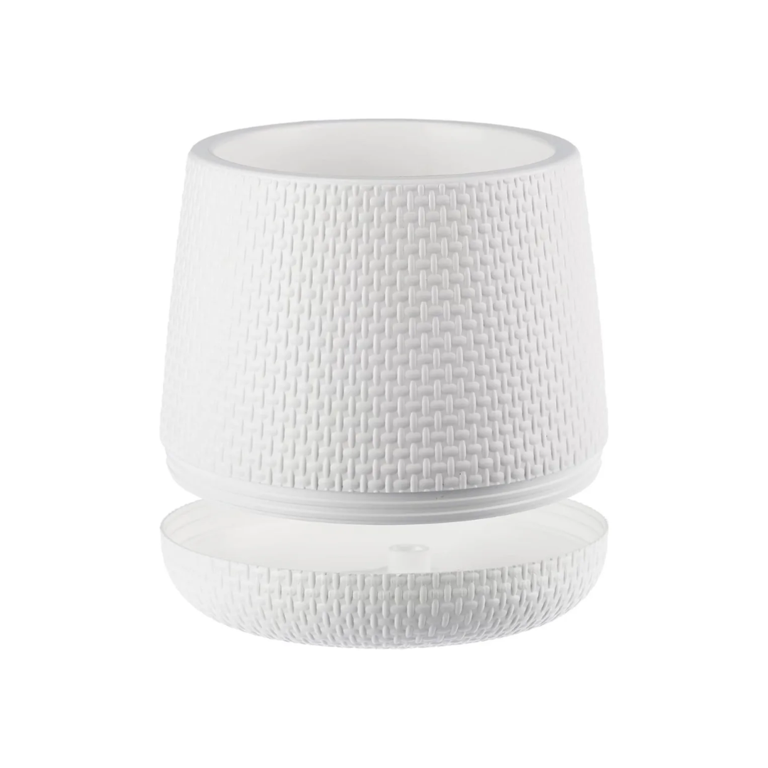 Maceta Con Plato De Drenaje 23cm Resistente PVC
