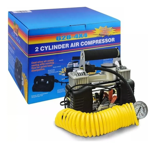 Compresor De Aire E Inflador Portátil 2 Cilindros 628-4x4