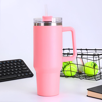 Vaso Térmico De 1200ml Con Acero Inoxidable - Rosa