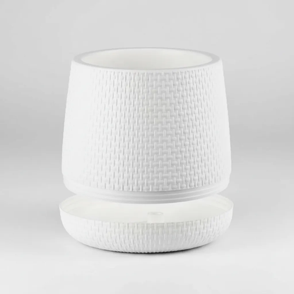 Maceta Con Plato De Drenaje 23cm Resistente PVC