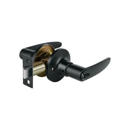 Cerradura Tipo Manija Negra Mate Para Interiores Con Llave