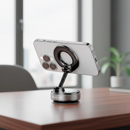 Soporte Magnético 360° Celular Auto Escritorio Firme Premium Negro