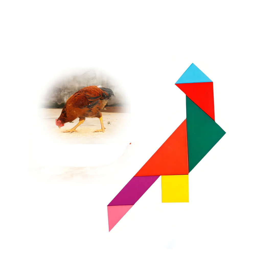 Rompecabezas Tangram de Madera Didáctico para Niños y Niñas