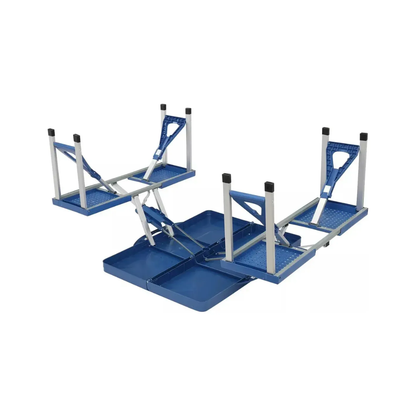 Mesa Plegable De Camping Patio Playa Con 4 Bancos 85x65cm