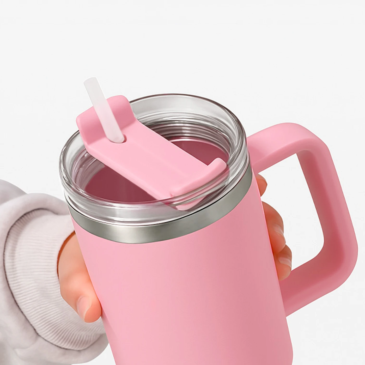 Vaso Térmico De 1200ml Con Acero Inoxidable - Rosa
