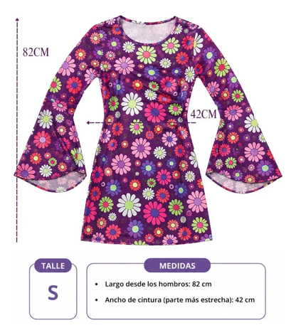 Disfraz Vestido Para Adulto Nostalgia Retro Modo Fiesta