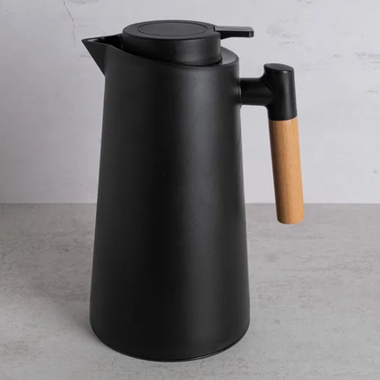 Jarra térmica negra con indicador de temperatura 1lts