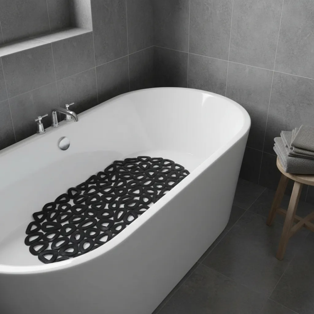Alfombra Para Baño Antideslizante Ducha De Goma Tapete