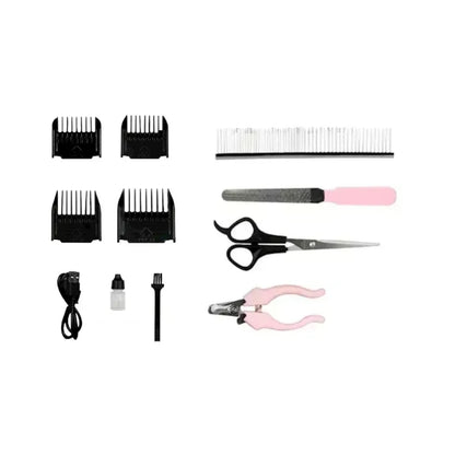 Maquina Corta Pelo Inalambrica Mascotas + Kit De Accesorios