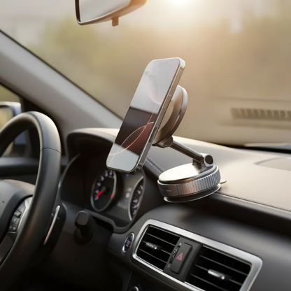 Soporte Magnético 360° Celular Auto Escritorio Firme Premium Negro