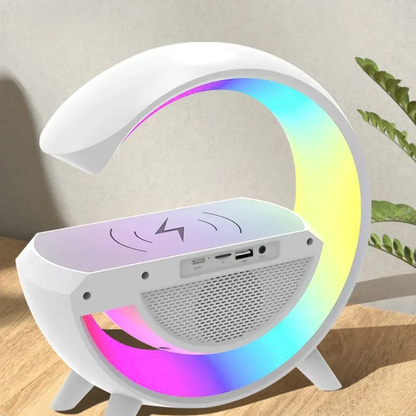 Despertadora y Parlante Bluetooth Multifunción Con Cargador Inalámbrico