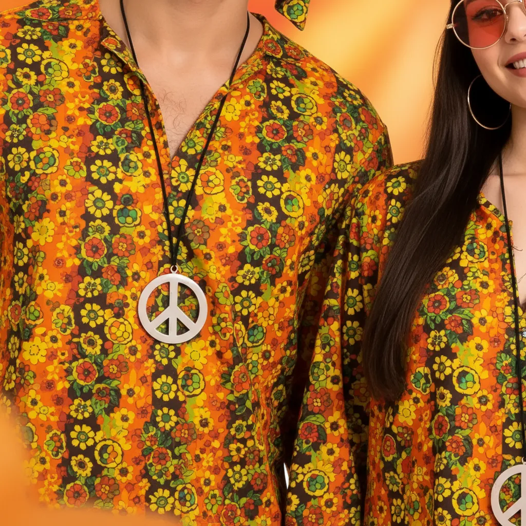 Disfraz Adulto Hippie Unisex Retro Nostalgia Fiesta Tematica