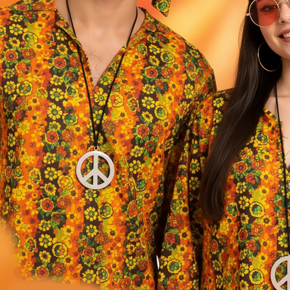 Disfraz Adulto Hippie Unisex Retro Nostalgia Fiesta Tematica