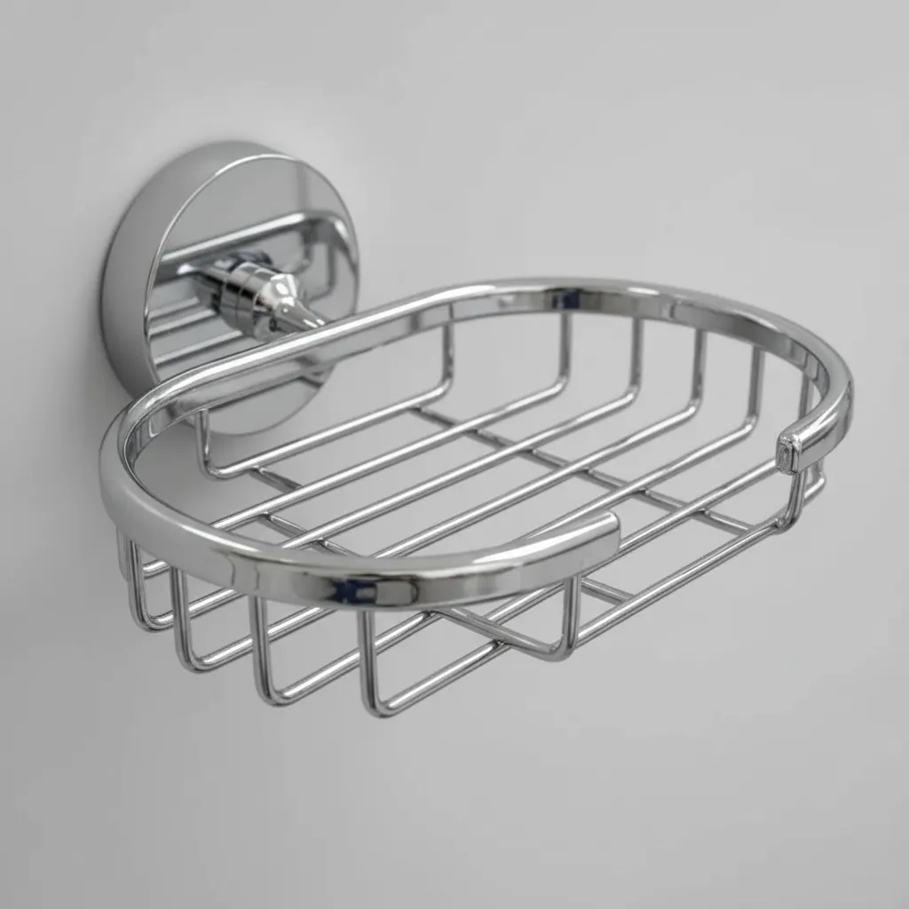 Jabonera Con Escurridor Para Baño o Cocina Plateada