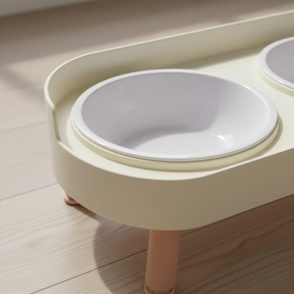 Comedero Y Bebedero Doble Moderno Para Perro Y Gato