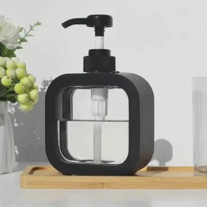 Dispenser Jabon Baño Cocina Detergente Transparente Negro