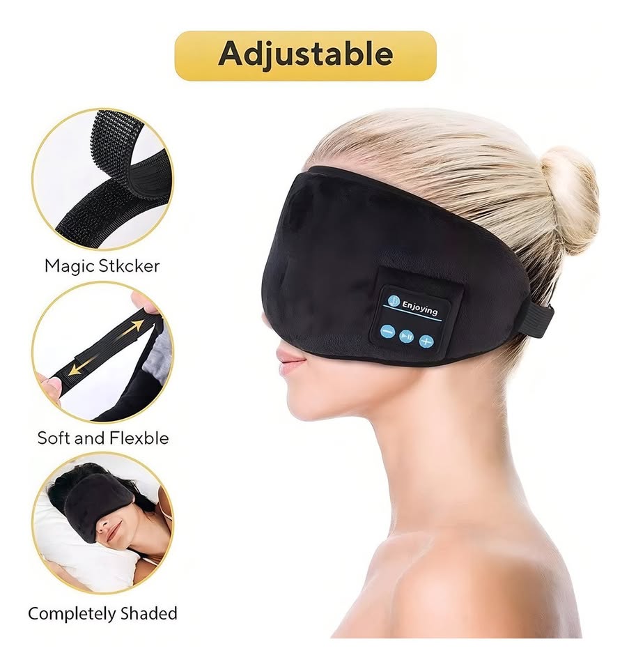 Antifaz Para Dormir Bluetooth Con Auriculares para Viaje o Descanso