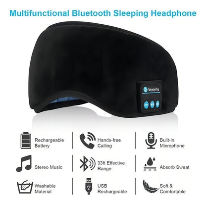 Antifaz Para Dormir Bluetooth Con Auriculares para Viaje o Descanso