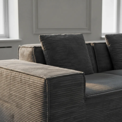 Sofá 2 Cuerpos De Espuma Comprimida Sillón Con Almohadones