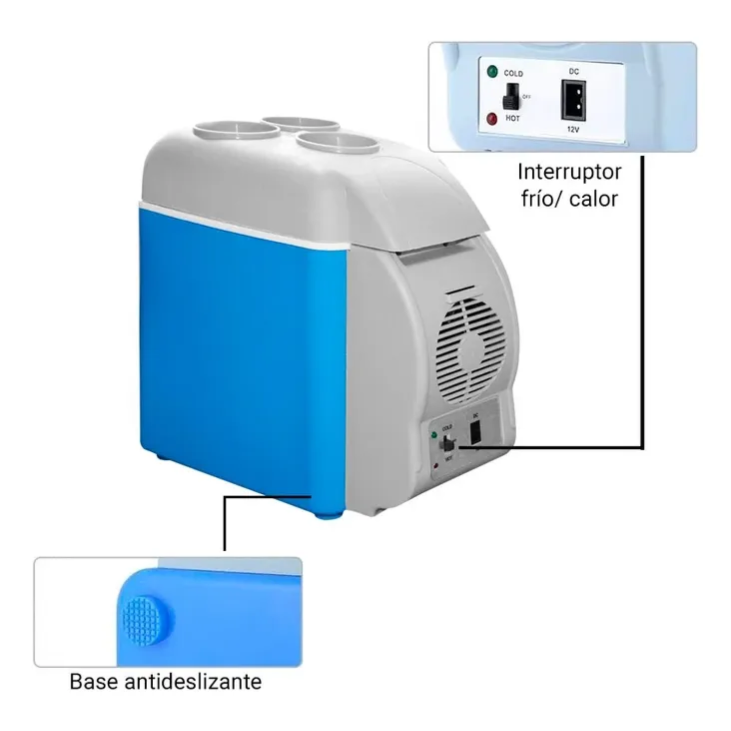 Mini Refrigerador Portátil Para Vehículos Autos 7.5l 12v
