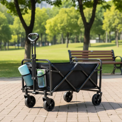 Carro Plegable Multiuso Playa Jardin Camping 4 Ruedas Grandes
